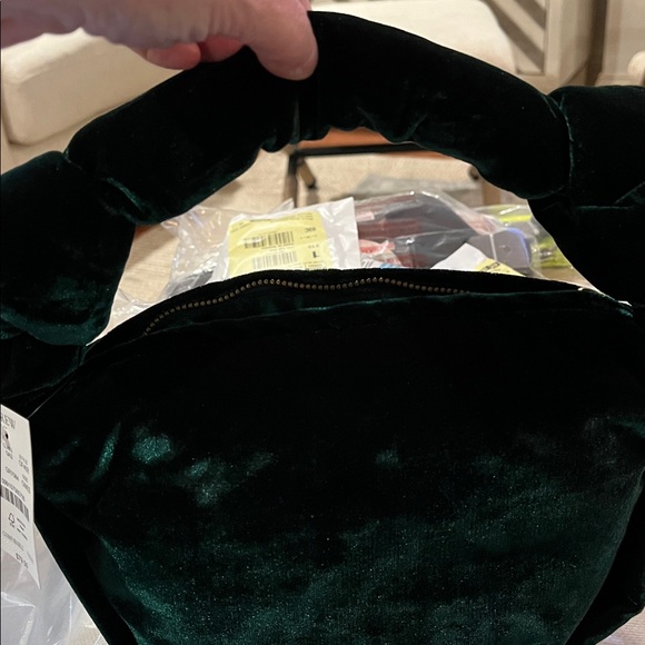 J. Crew Old Forest Velvet Double-Knot Handbag/NWT - Picture 4 of 11